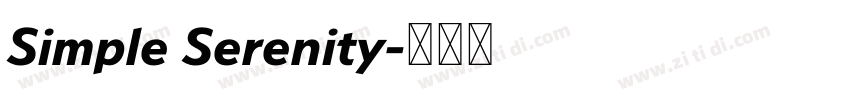Simple Serenity字体转换